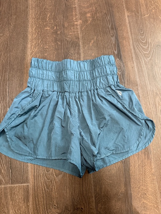 FP Movement by Free People Pants - FP Movement by Free People Teal Smocked-Waist Athletic Shorts